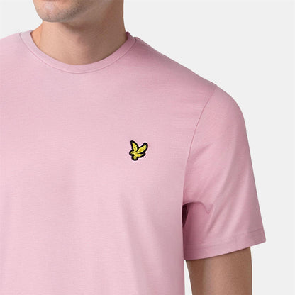 Light Pink - Pack Shot - Lyle & Scott Mens Logo Cotton T-Shirt