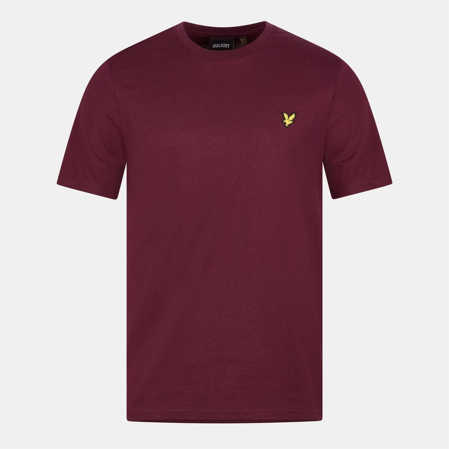 Burgundy - Front - Lyle & Scott Mens Logo Cotton T-Shirt