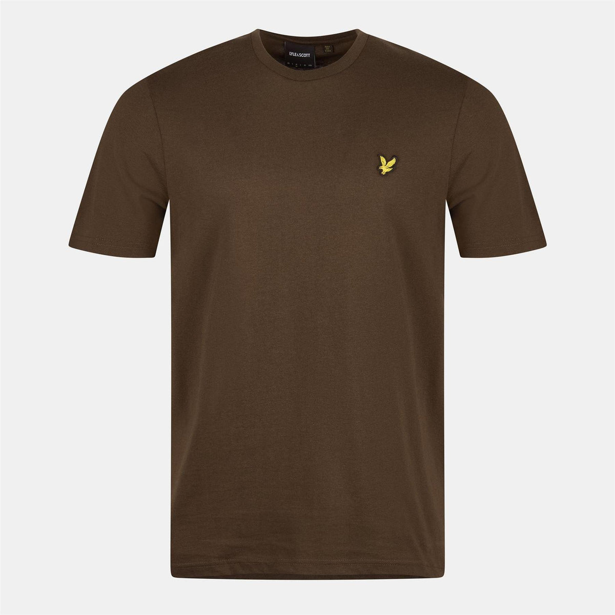 Olive - Front - Lyle & Scott Mens Logo Cotton T-Shirt