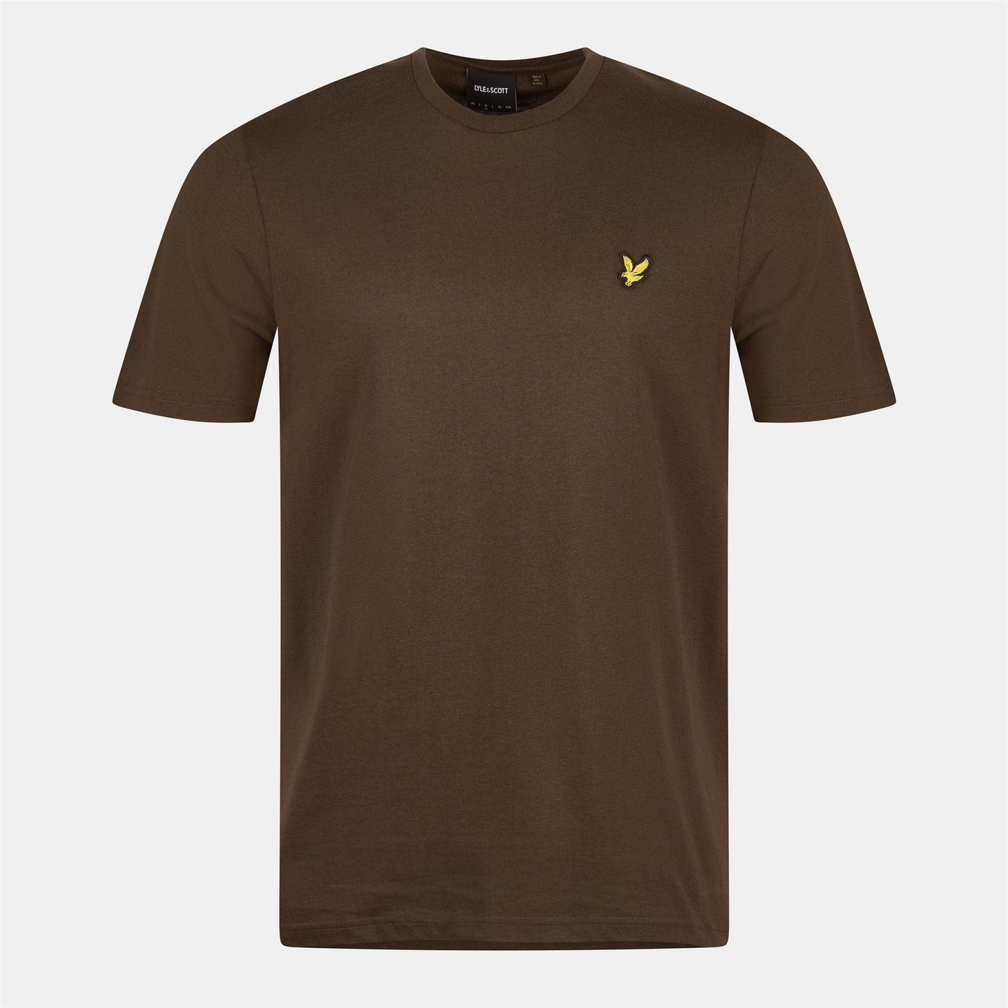 Olive - Front - Lyle & Scott Mens Logo Cotton T-Shirt