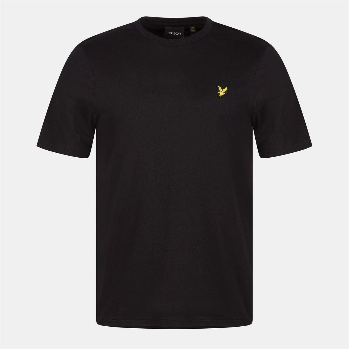 Jet Black - Front - Lyle & Scott Mens Logo Cotton T-Shirt