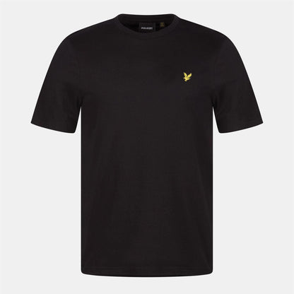 Jet Black - Front - Lyle & Scott Mens Logo Cotton T-Shirt