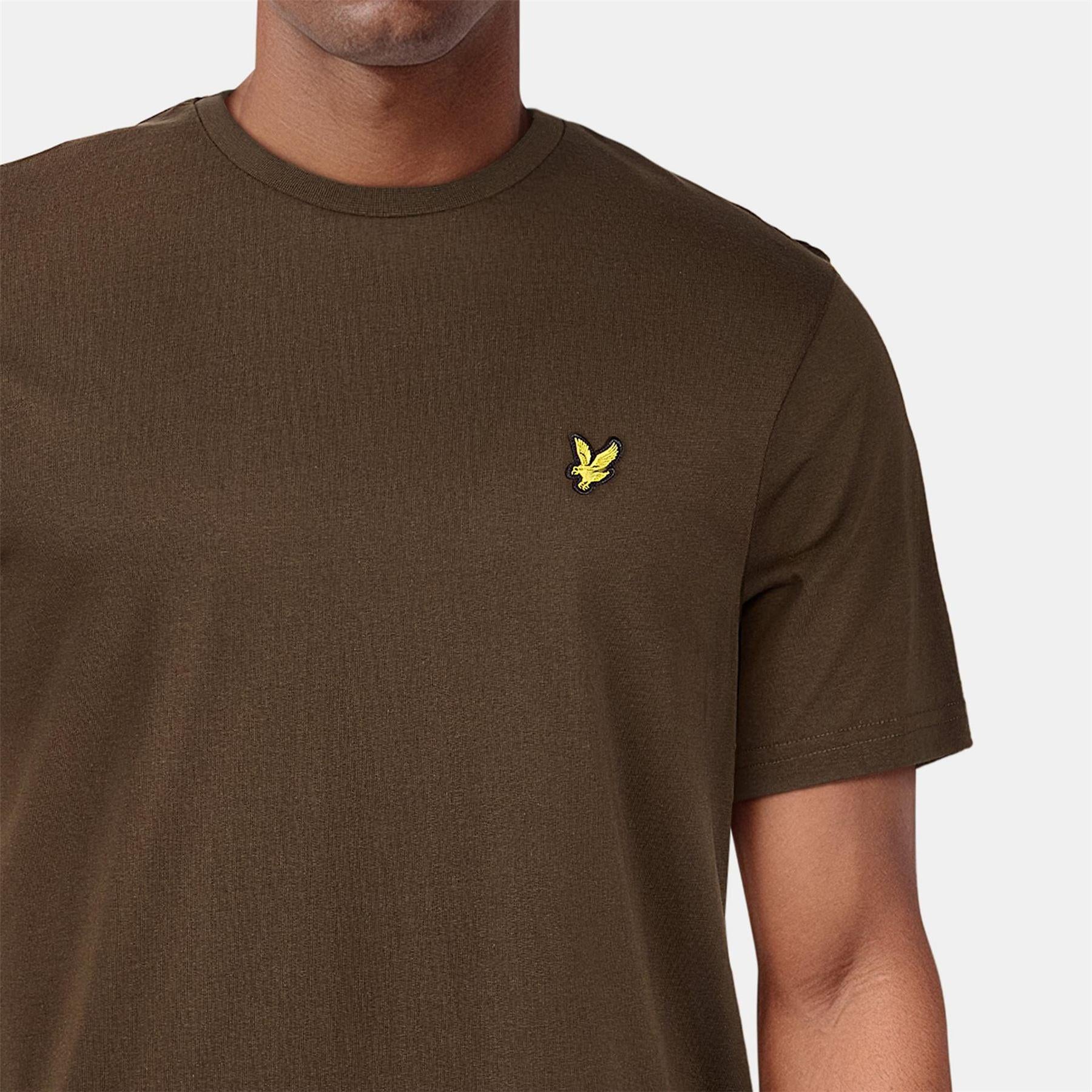 Olive - Pack Shot - Lyle & Scott Mens Logo Cotton T-Shirt