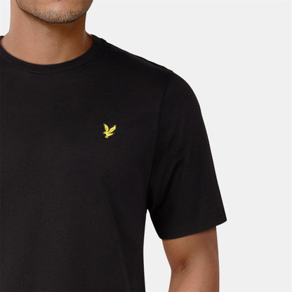Jet Black - Pack Shot - Lyle & Scott Mens Logo Cotton T-Shirt