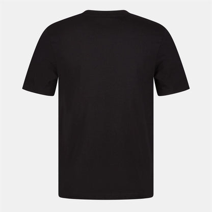 Jet Black - Close up - Lyle & Scott Mens Logo Cotton T-Shirt