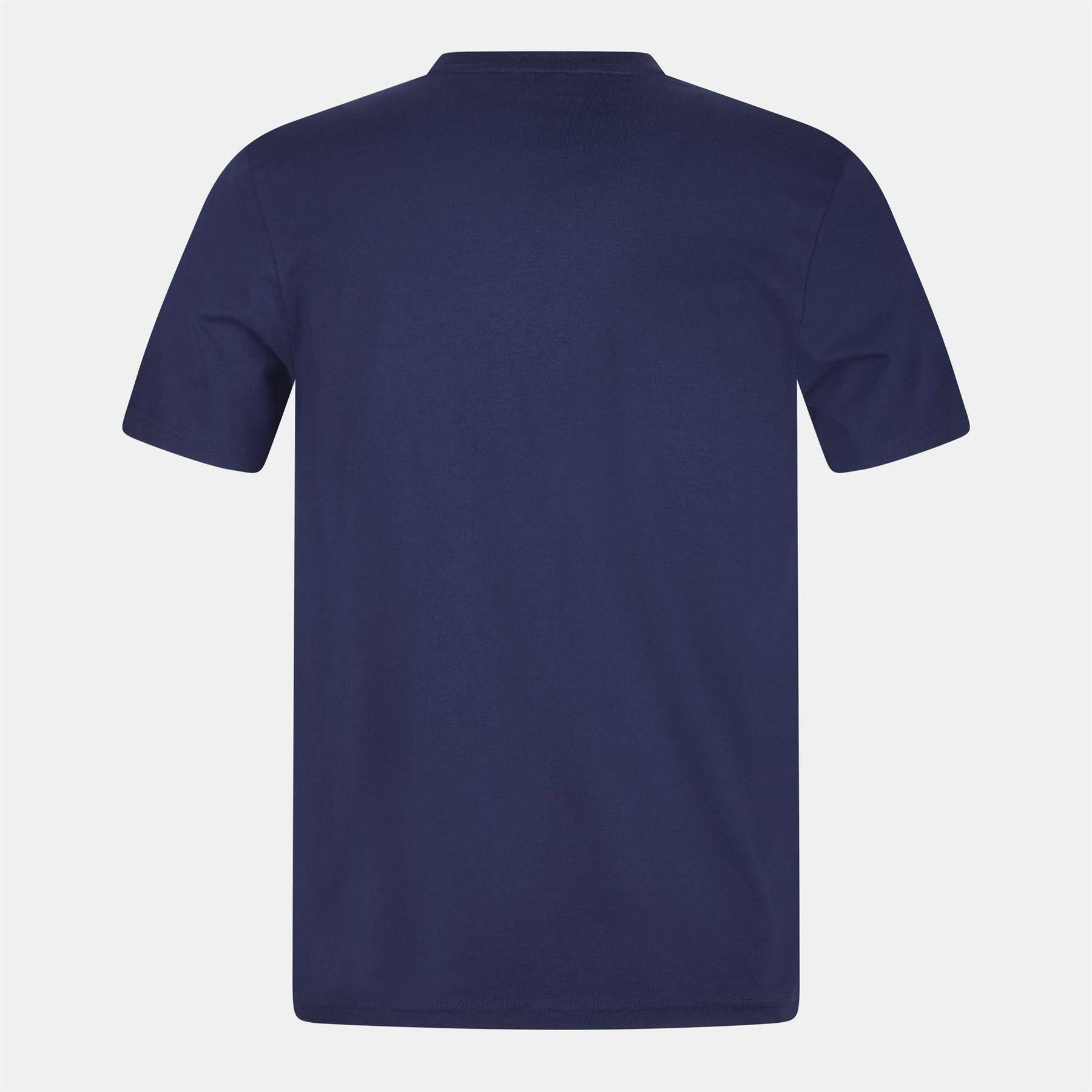 Navy - Back - Lyle & Scott Mens Logo Cotton T-Shirt