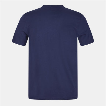 Navy - Back - Lyle & Scott Mens Logo Cotton T-Shirt