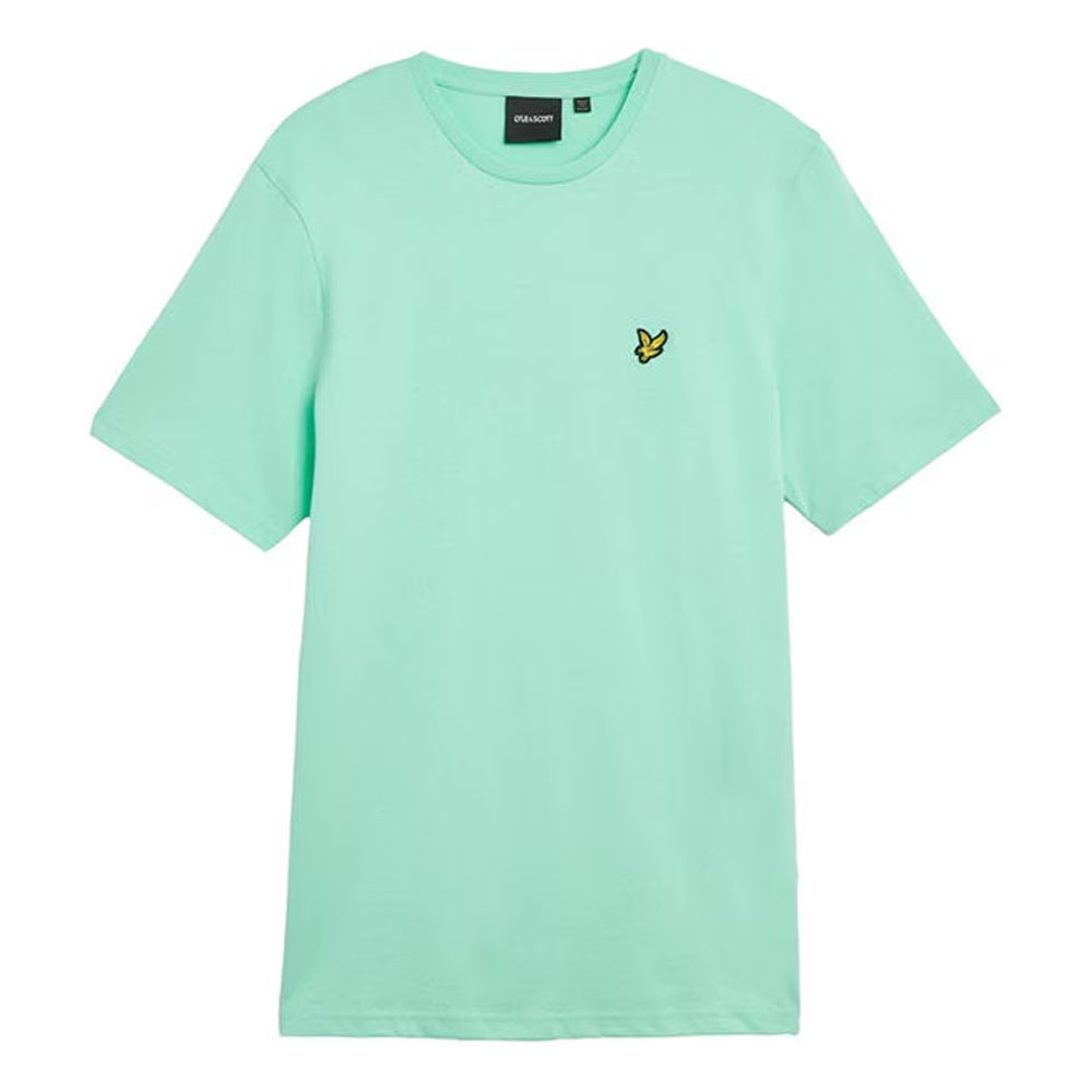 Aqua Marine - Front - Lyle & Scott Mens Logo Cotton T-Shirt
