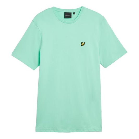 Aqua Marine - Front - Lyle & Scott Mens Logo Cotton T-Shirt