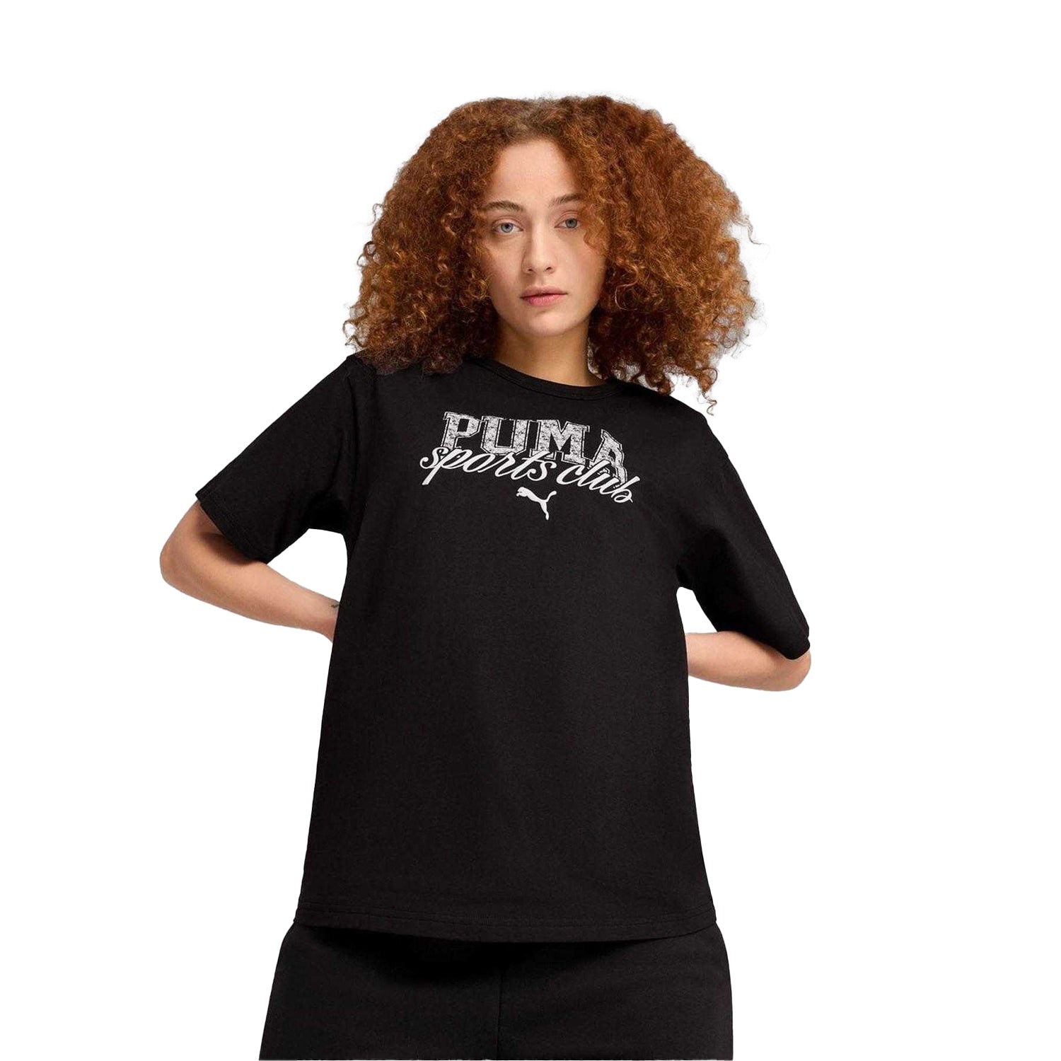 Black - Side - Puma Unisex Adult Relaxed Fit Short-Sleeved T-Shirt