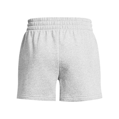 Grey - Back - Under Armour Womens-Ladies Rival Fleece Shorts