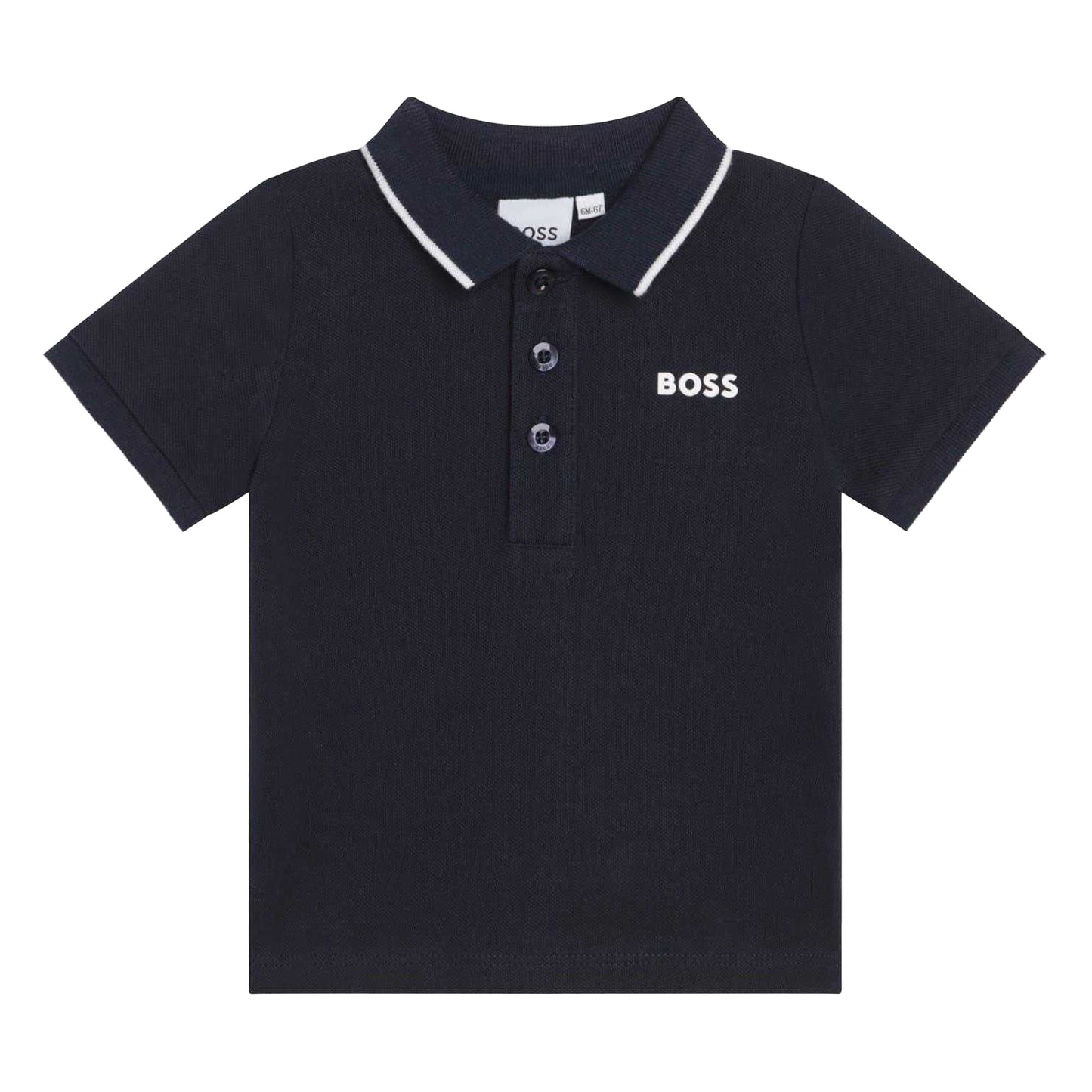 Navy - Front - Boss Baby Boys Cotton Polo Shirt