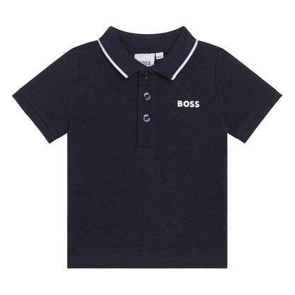 Navy - Front - Boss Baby Boys Cotton Polo Shirt