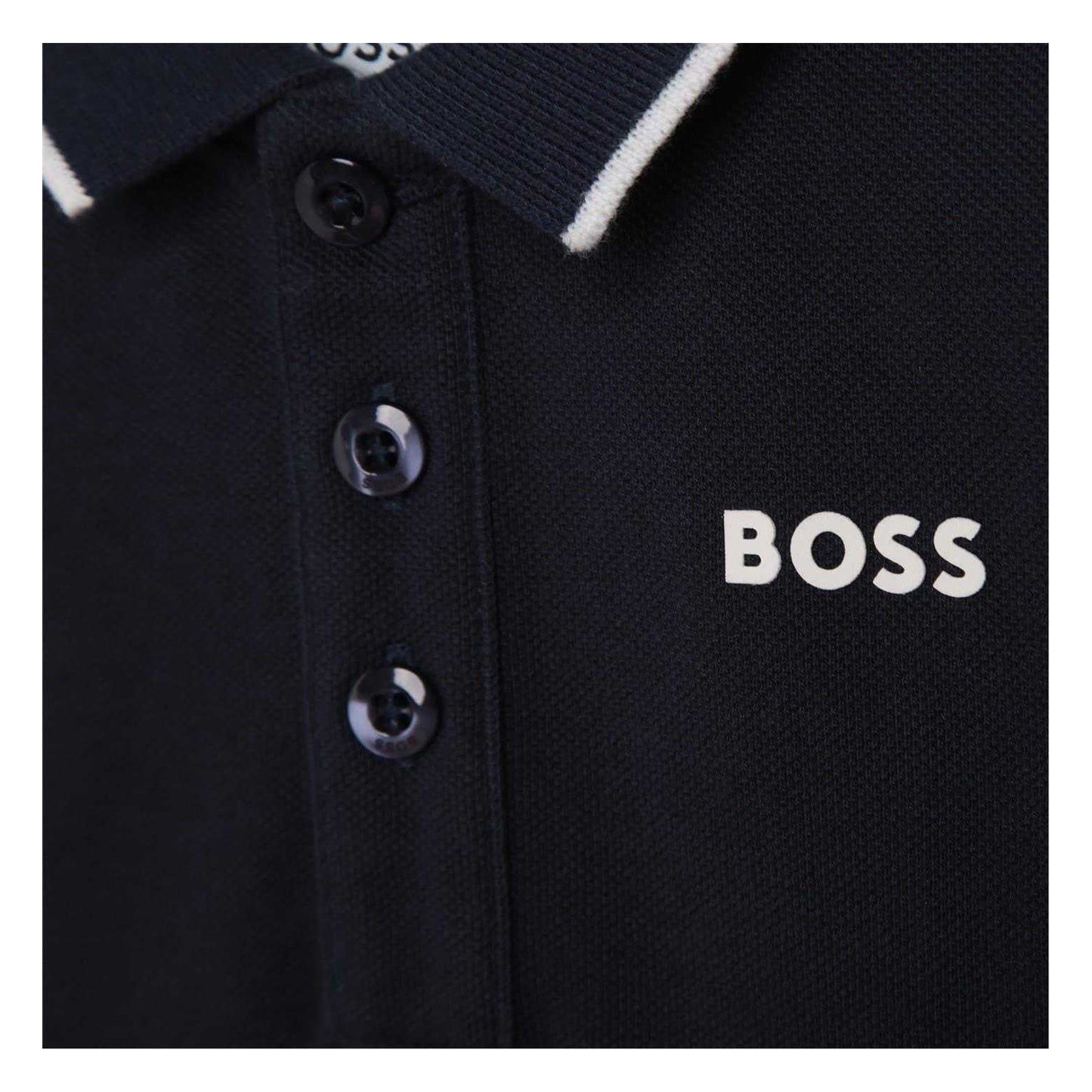 Navy - Side - Boss Baby Boys Cotton Polo Shirt