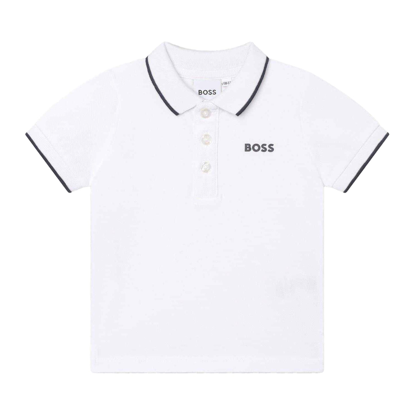 White - Front - Boss Baby Boys Cotton Polo Shirt