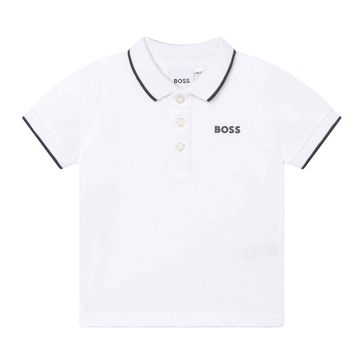 White - Front - Boss Baby Boys Cotton Polo Shirt