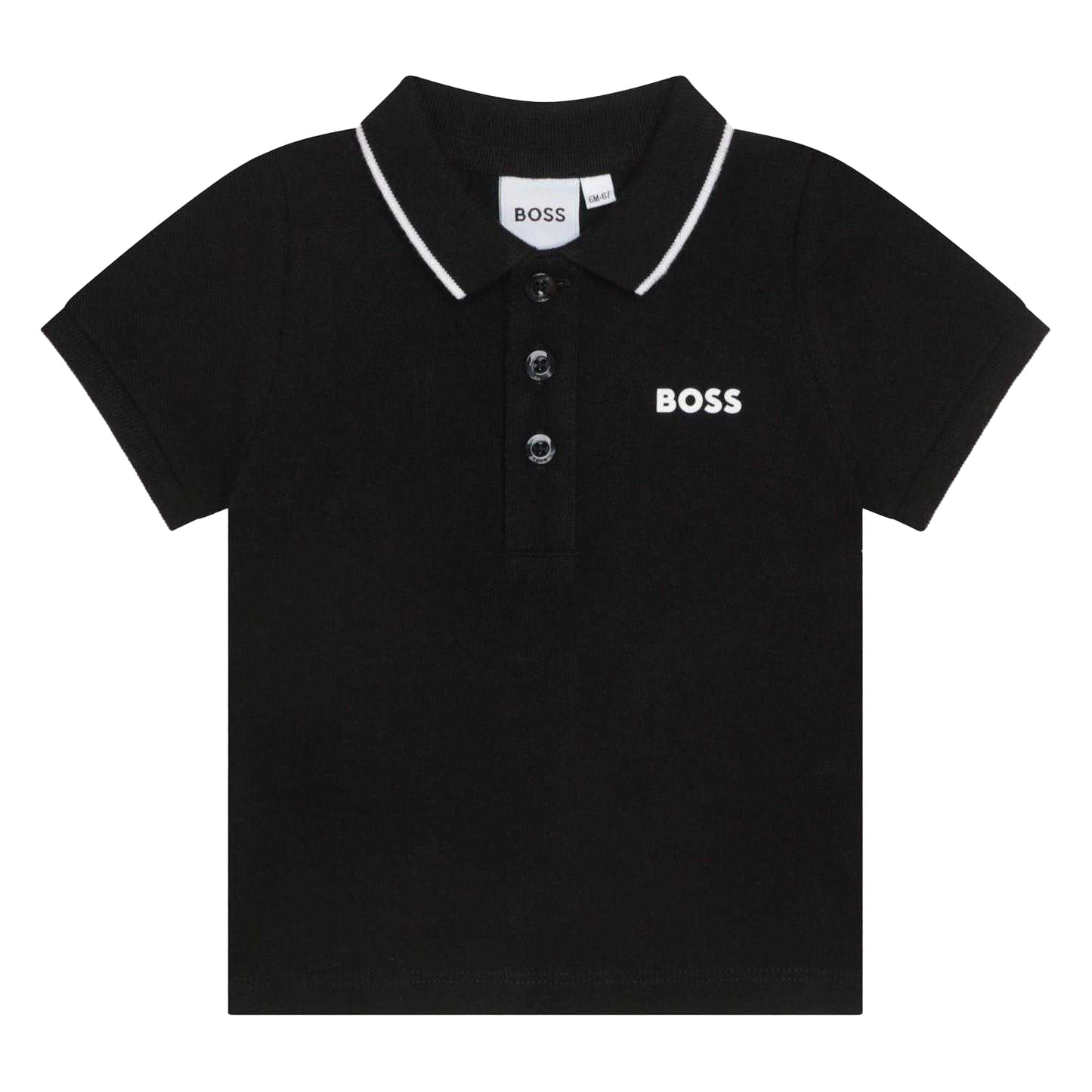 Black - Front - Boss Baby Boys Cotton Polo Shirt