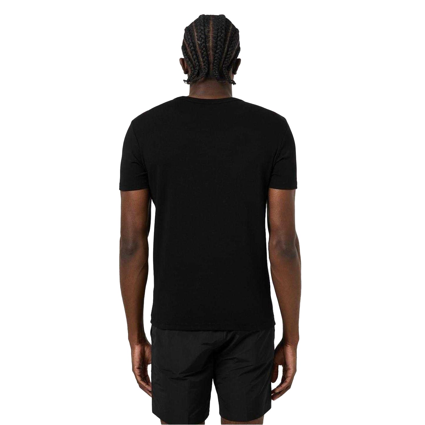 Black - Back - Tom Ford Mens Cotton Crew Neck T-Shirt