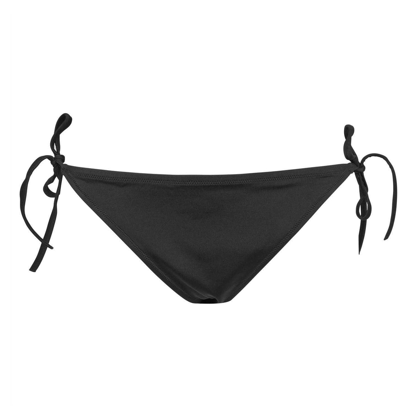Black - Front - Calvin Klein Womens-Ladies Cheeky Side Tie Bikini Bottoms