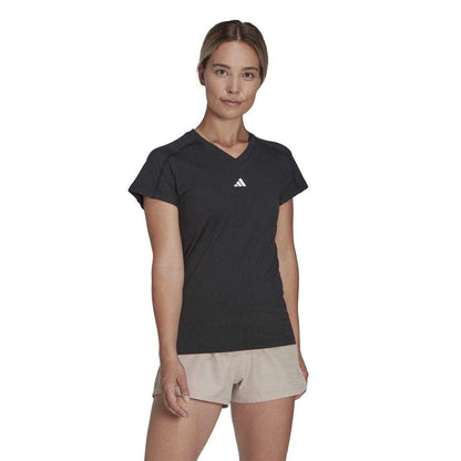 Black - Lifestyle - Adidas Womens-Ladies Train Essentials Aeroready Short-Sleeved T-Shirt