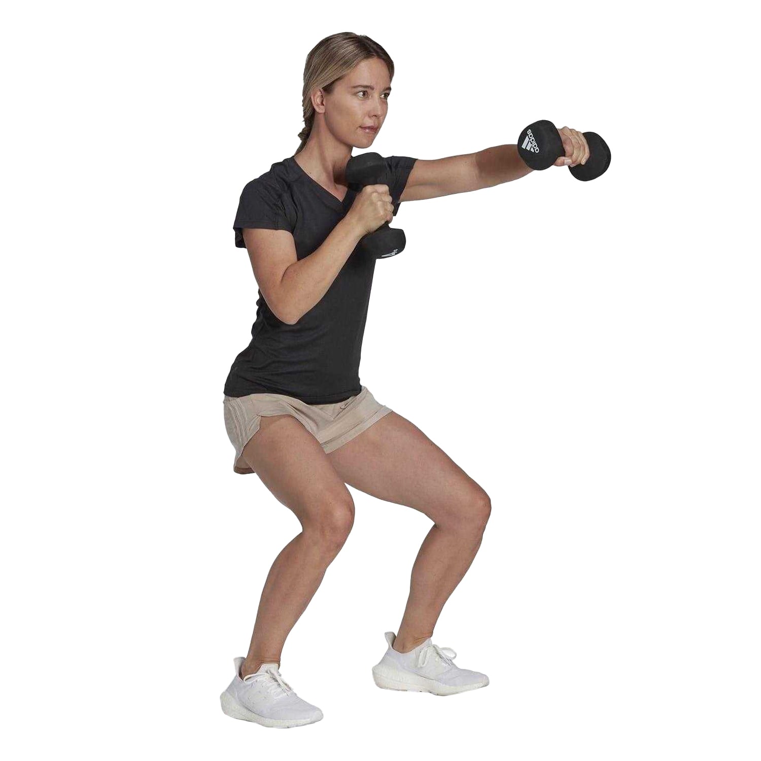 Black - Pack Shot - Adidas Womens-Ladies Train Essentials Aeroready Short-Sleeved T-Shirt