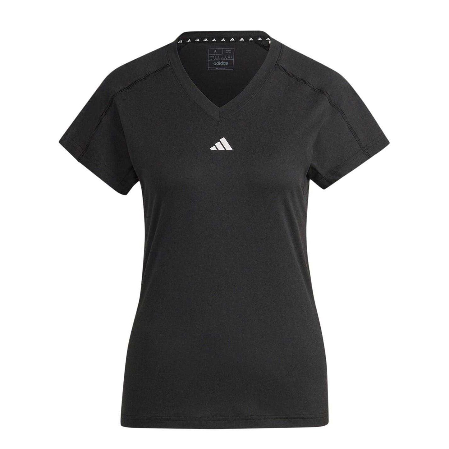 Black - Front - Adidas Womens-Ladies Train Essentials Aeroready Short-Sleeved T-Shirt