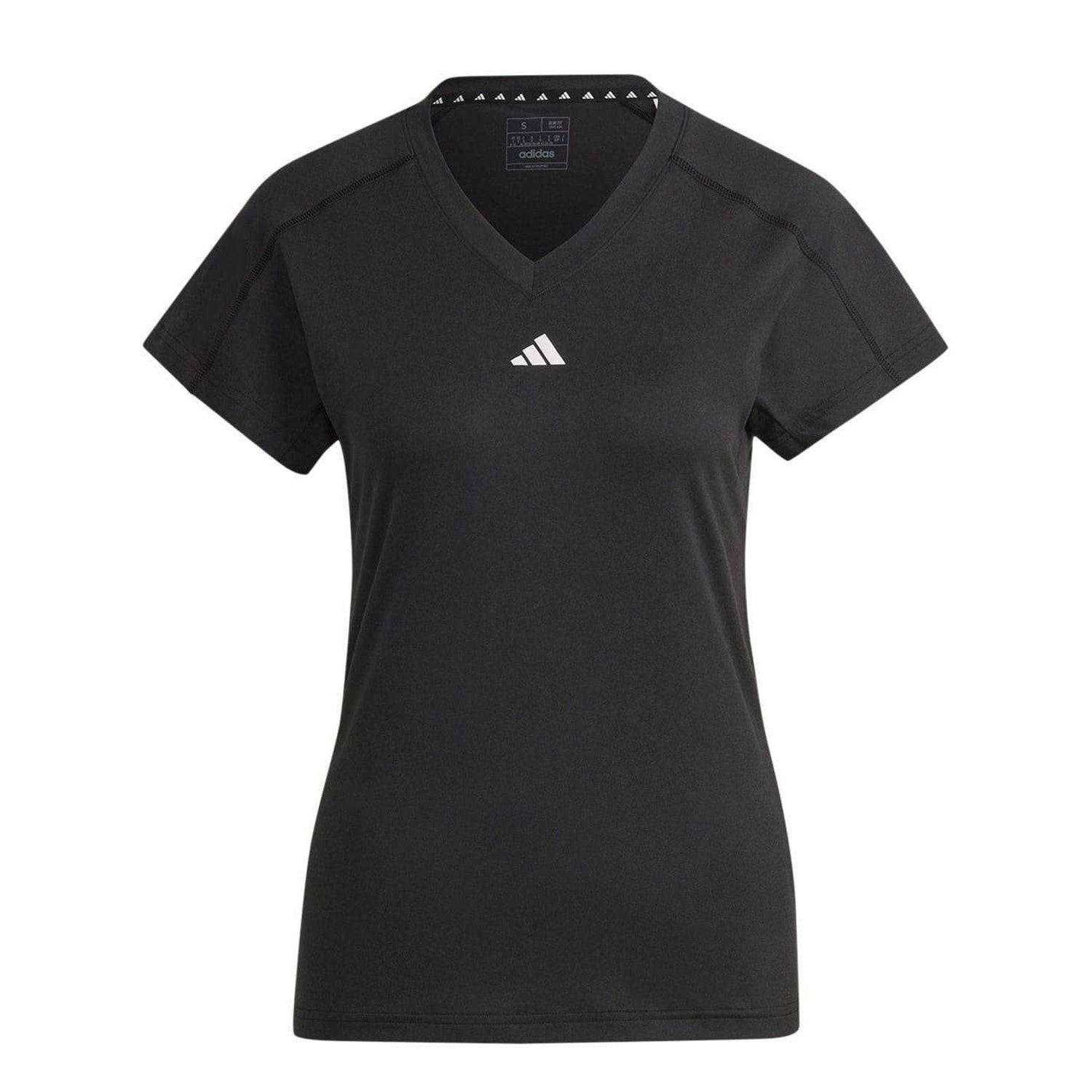 Black - Front - Adidas Womens-Ladies Train Essentials Aeroready Short-Sleeved T-Shirt