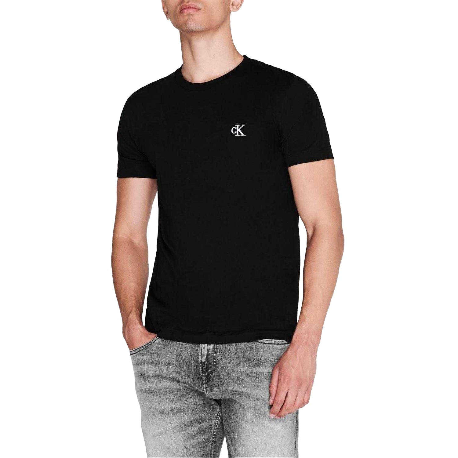 Black - Lifestyle - Calvin Klein Mens Essential Slim T-Shirt