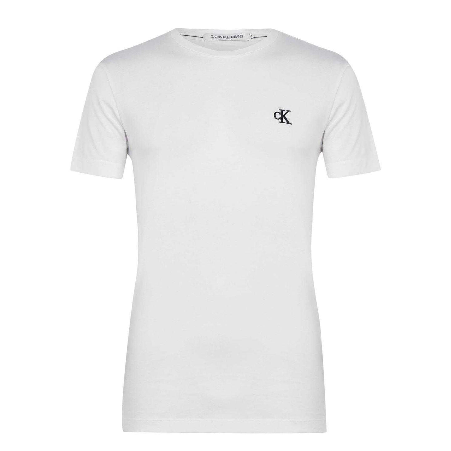 Bright White - Front - Calvin Klein Mens Essential Slim T-Shirt