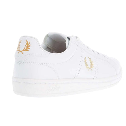 White - Back - Fred Perry Mens B721 Leather Trainers