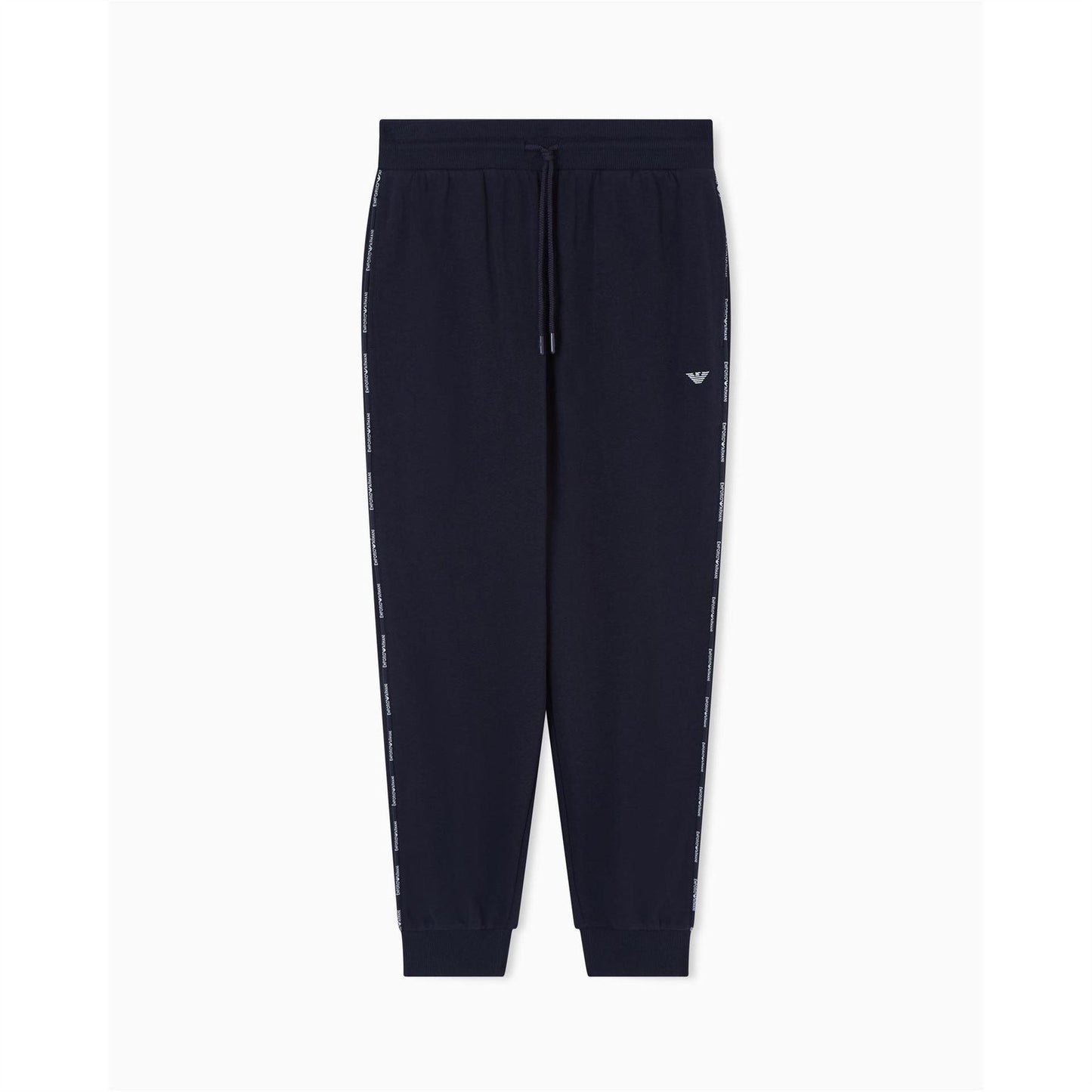 Navy - Front - Emporio Armani EA7 Mens Fleece Relaxed Fit Joggers