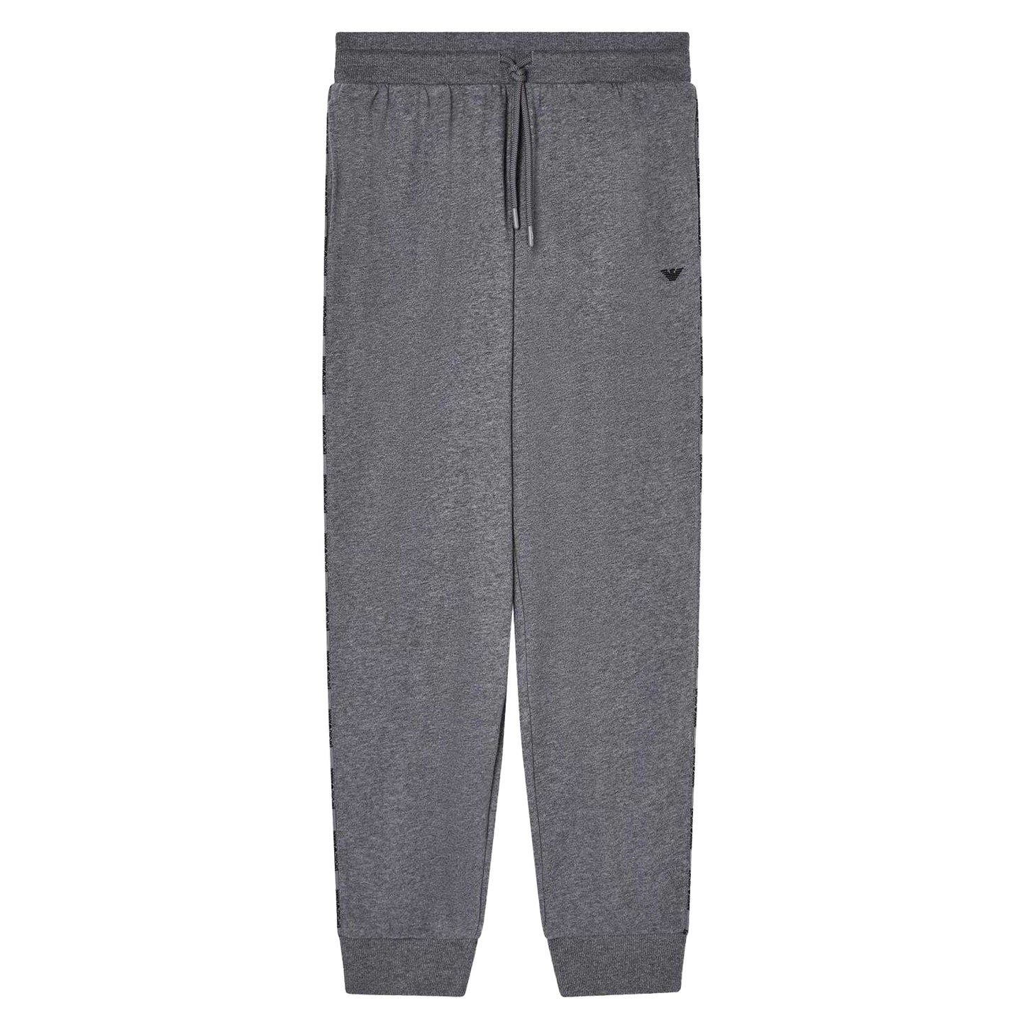 Grey Melange - Front - Emporio Armani EA7 Mens Fleece Relaxed Fit Joggers