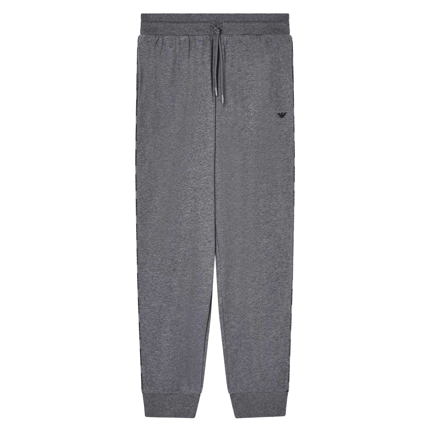 Grey Melange - Front - Emporio Armani EA7 Mens Fleece Relaxed Fit Joggers