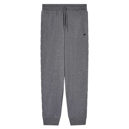Grey Melange - Front - Emporio Armani EA7 Mens Fleece Relaxed Fit Joggers