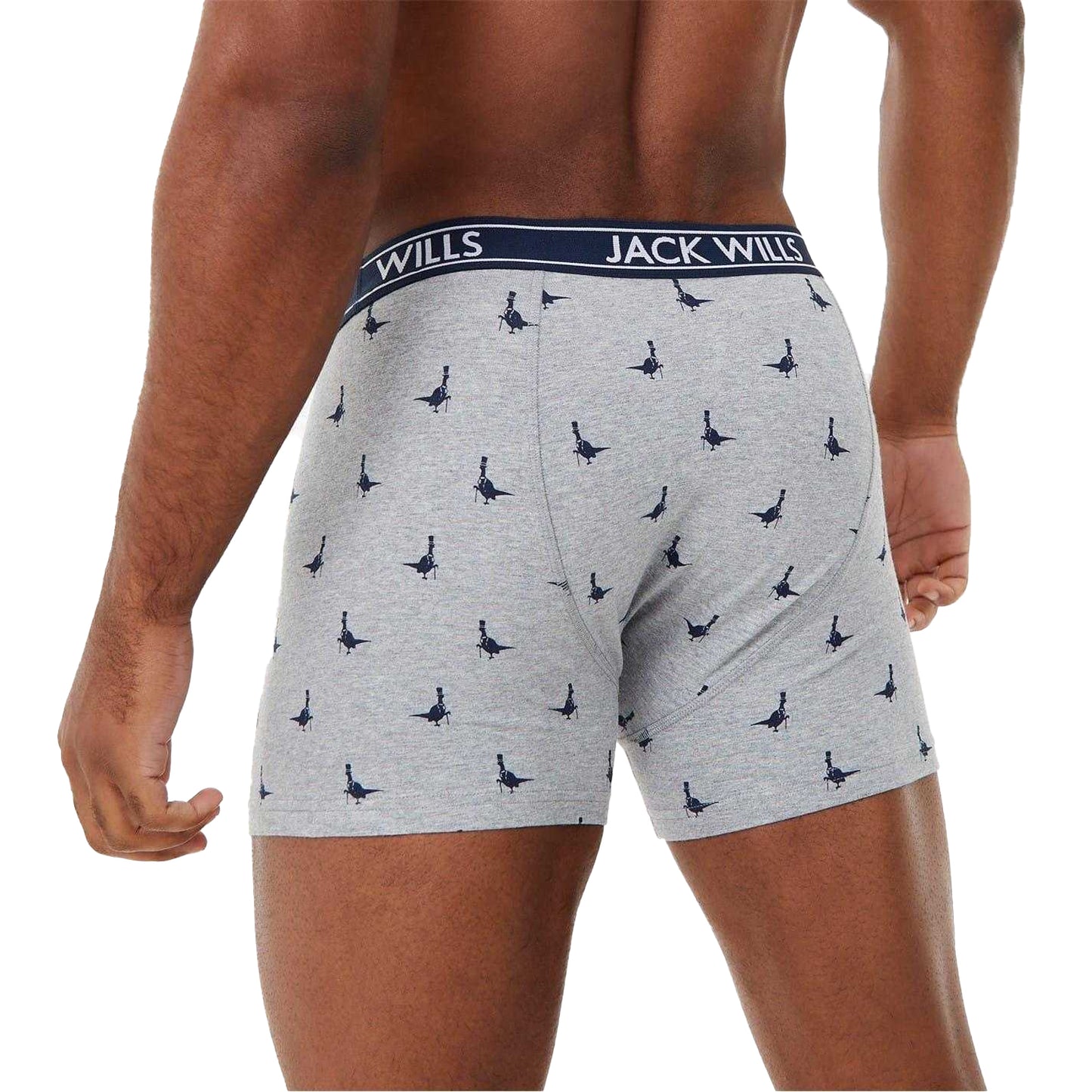Navy-Grey - Back - Jack Wills Mens Classic Boxer Shorts (Pack of 3)