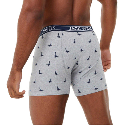 Navy-Grey - Back - Jack Wills Mens Classic Boxer Shorts (Pack of 3)