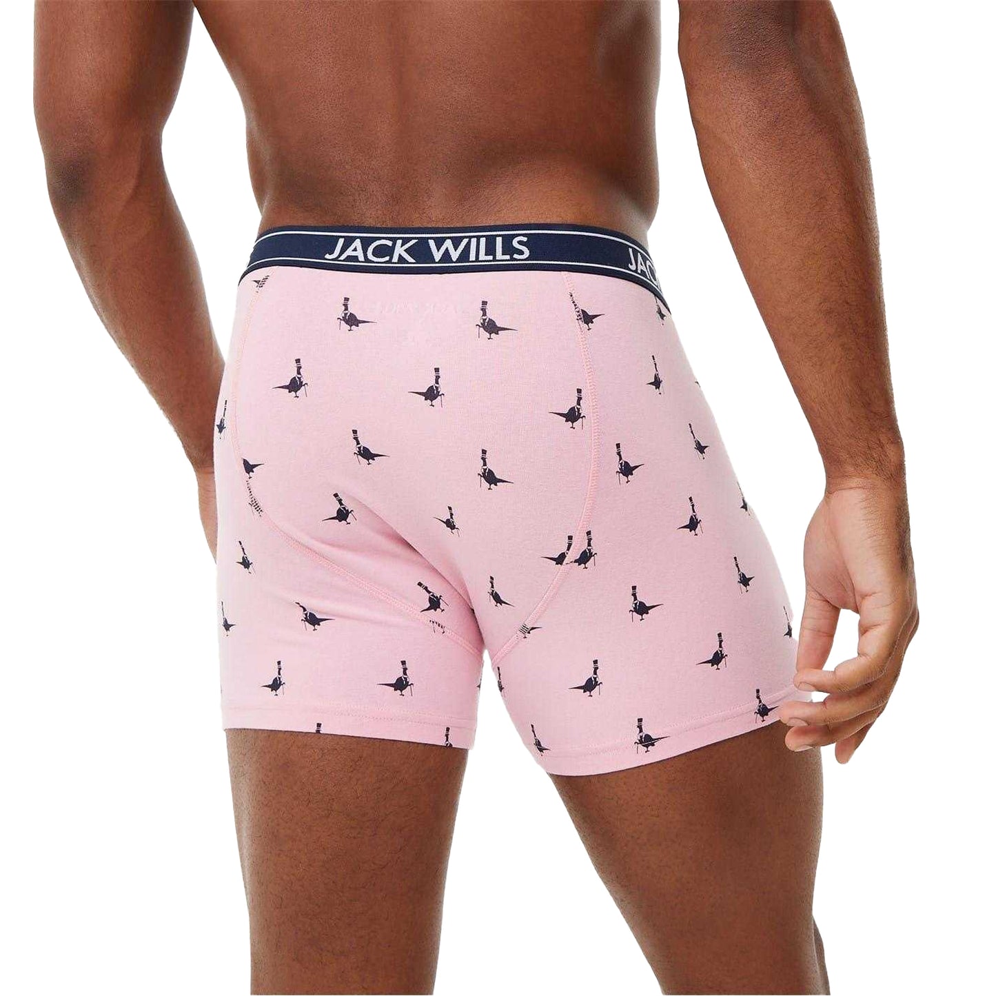 Pink-Navy - Back - Jack Wills Mens Classic Boxer Shorts (Pack of 3)
