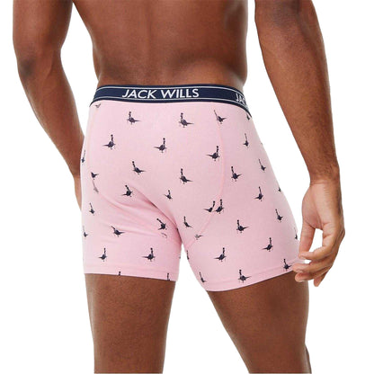 Pink-Navy - Back - Jack Wills Mens Classic Boxer Shorts (Pack of 3)