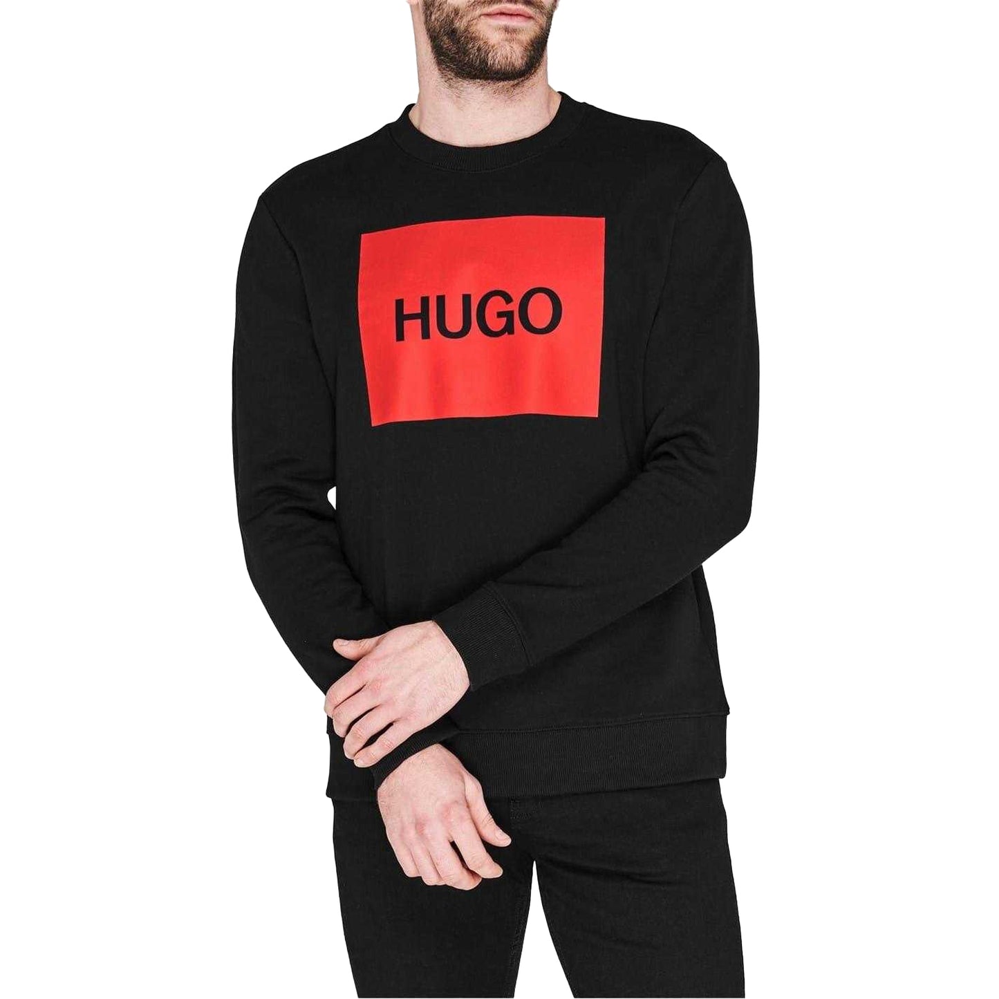 Black - Lifestyle - Hugo Mens Logo Sweatshirt