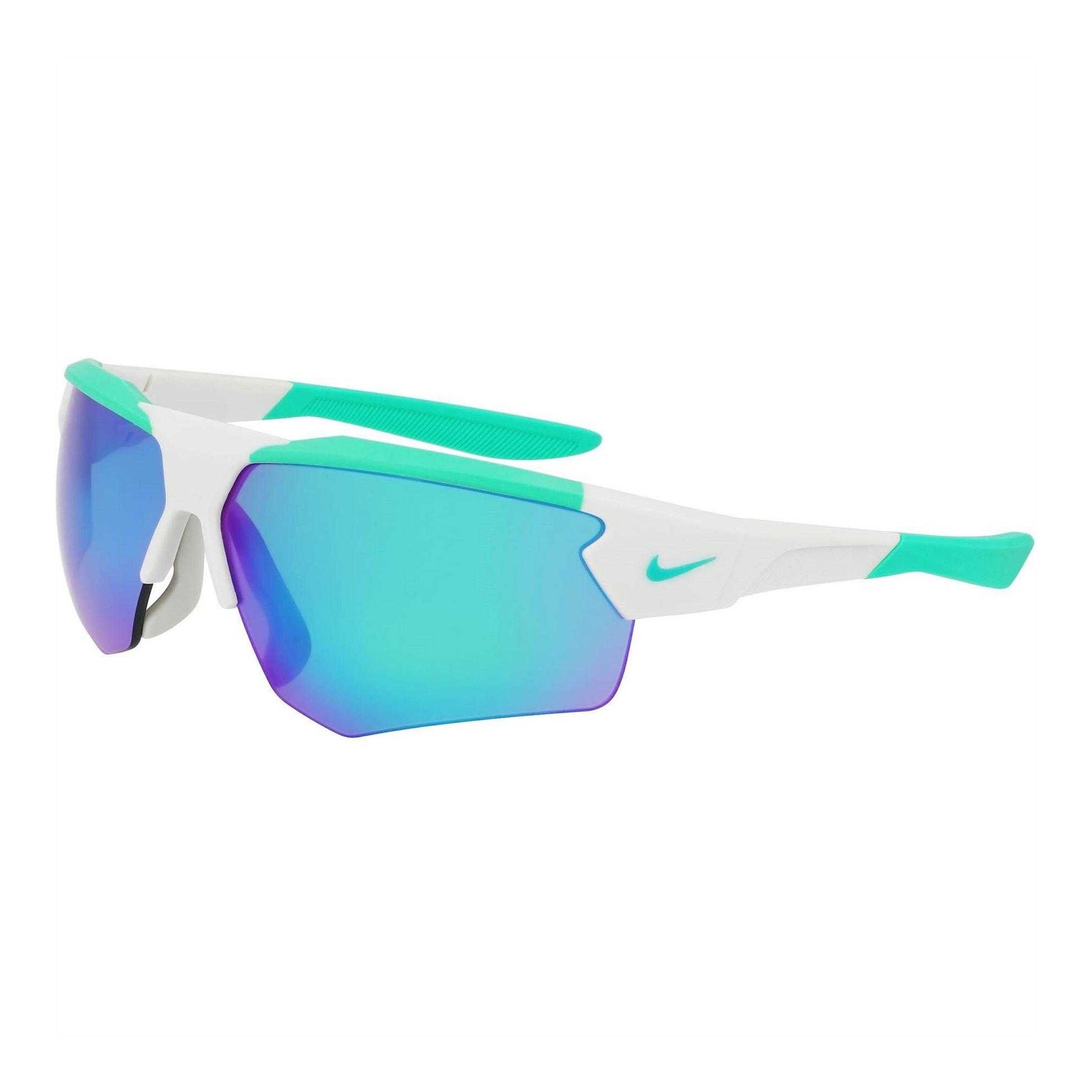 Silver-Green - Pack Shot - Nike Cloak Mirrored Sport Sunglasses