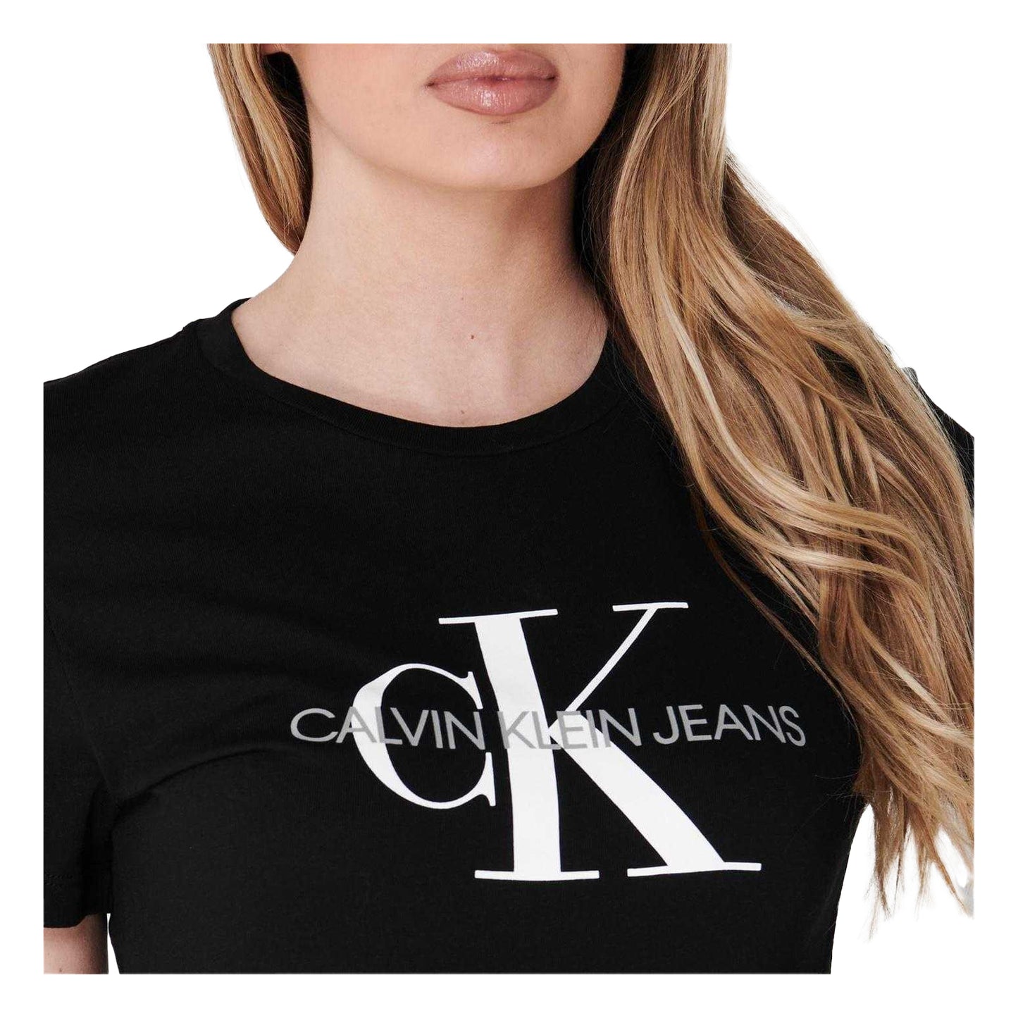 Black - Lifestyle - Calvin Klein Womens-Ladies Jeans Logo T-Shirt