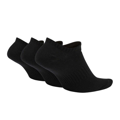 Black - Back - Nike Mens No-Show Socks (Pack of 3)