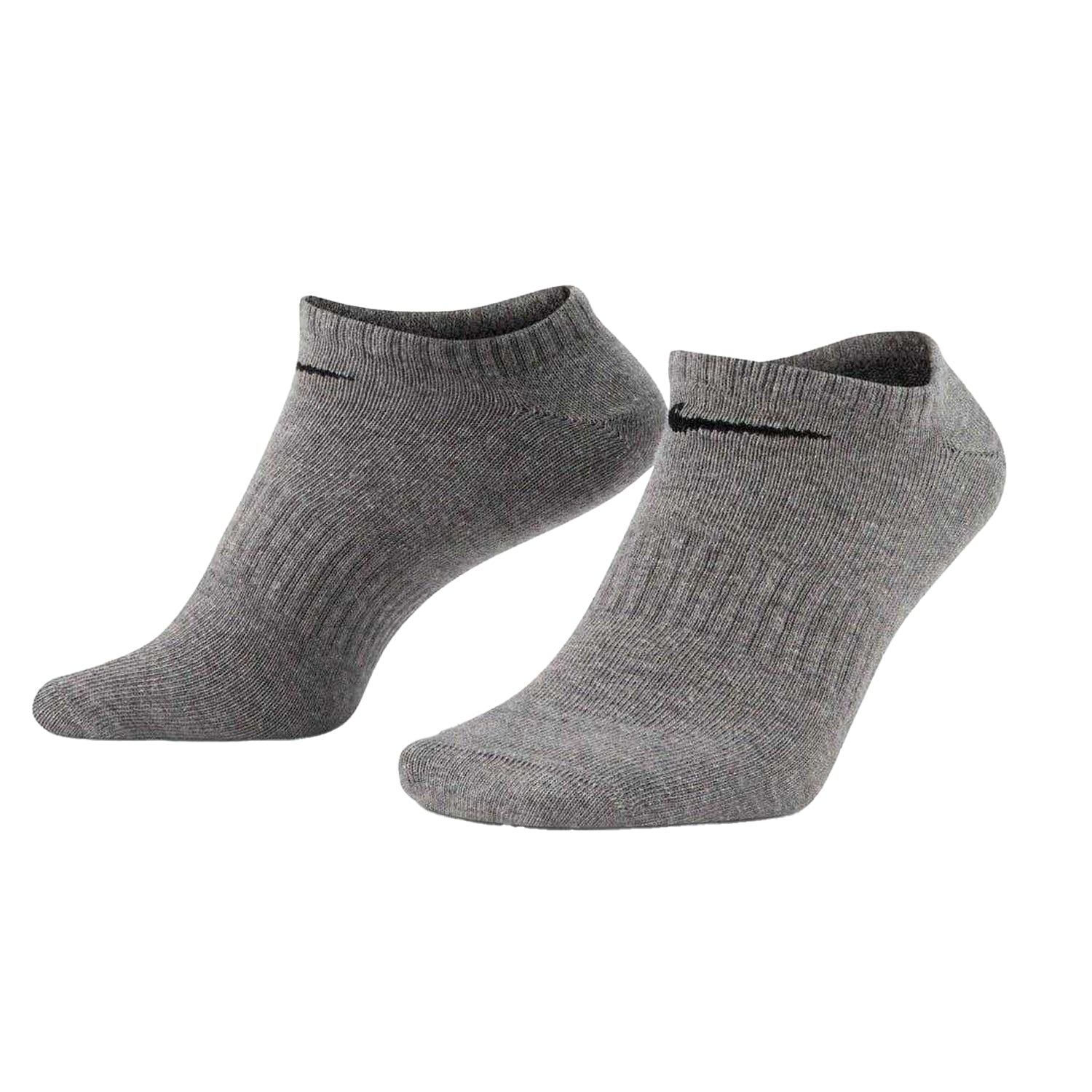 Black-Grey-White - Side - Nike Mens No-Show Socks (Pack of 3)