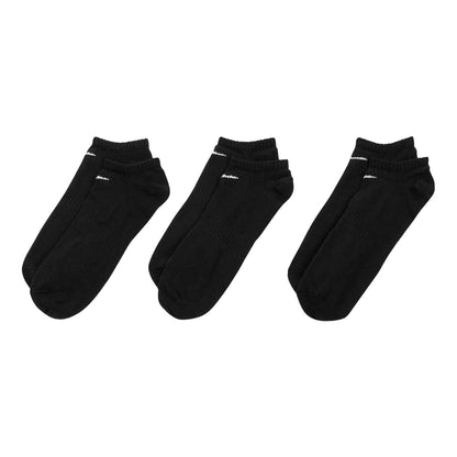 Black - Front - Nike Mens No-Show Socks (Pack of 3)