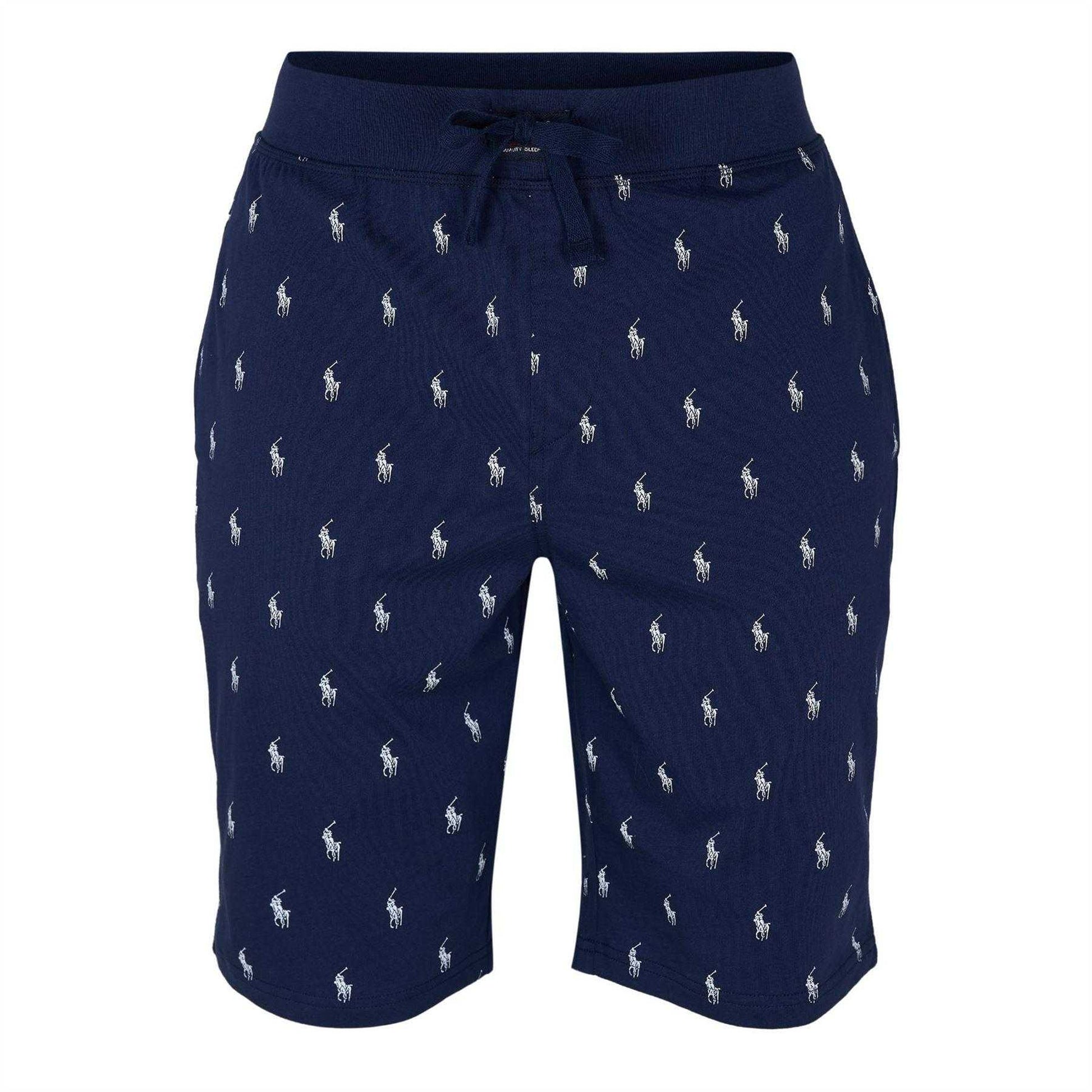 Navy - Front - Ralph Lauren Womens-Ladies Cotton Jersey Lounge Shorts