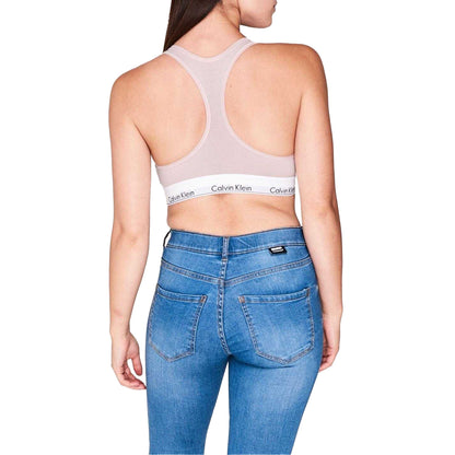 Pink - Lifestyle - Calvin Klein Womens-Ladies Logo Cotton Blend Bralette