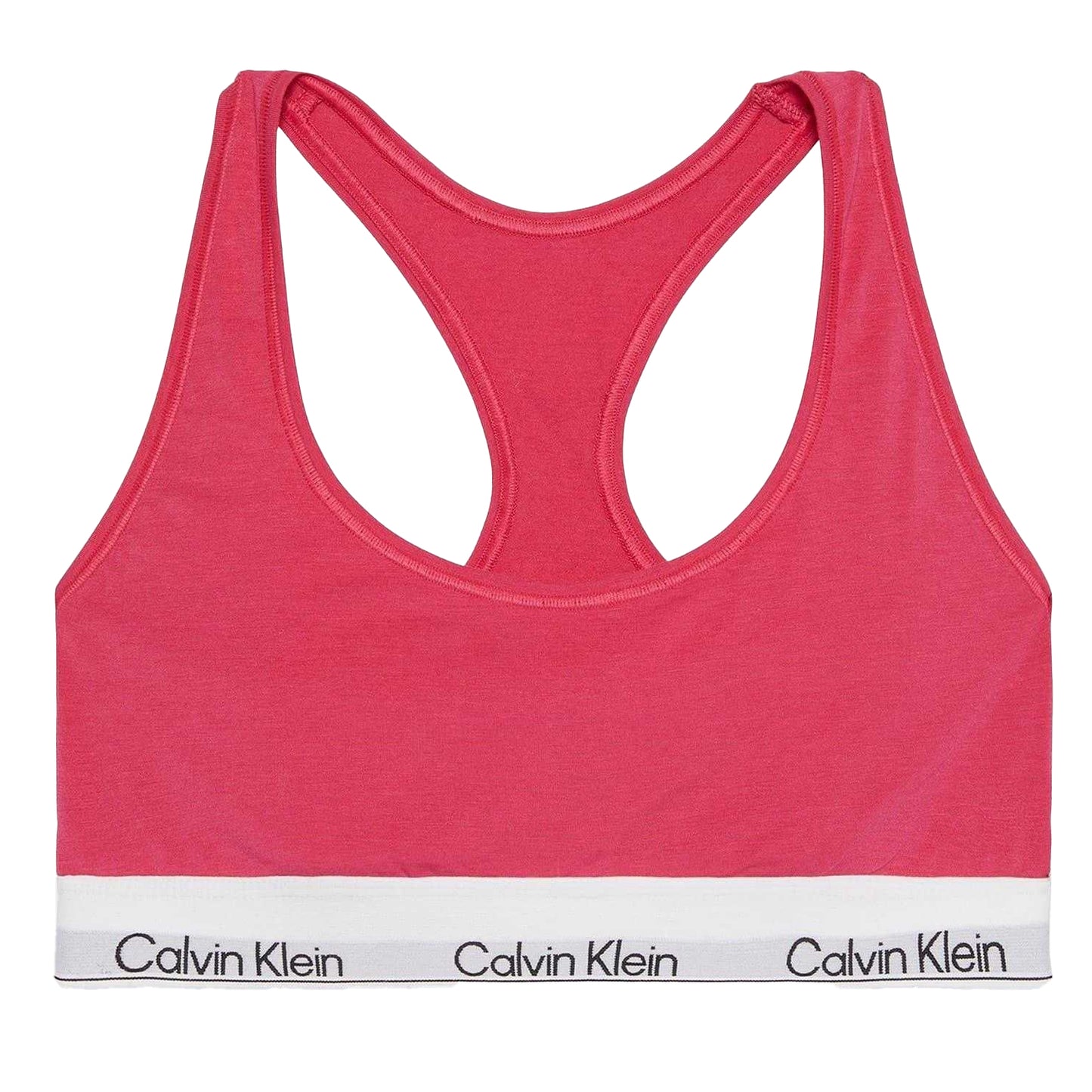 Vibrant Pink - Front - Calvin Klein Womens-Ladies Logo Cotton Blend Bralette