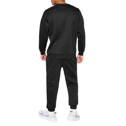 Black - Pack Shot - Lonsdale Mens Essential Logo Crew Neck Sweatshirt
