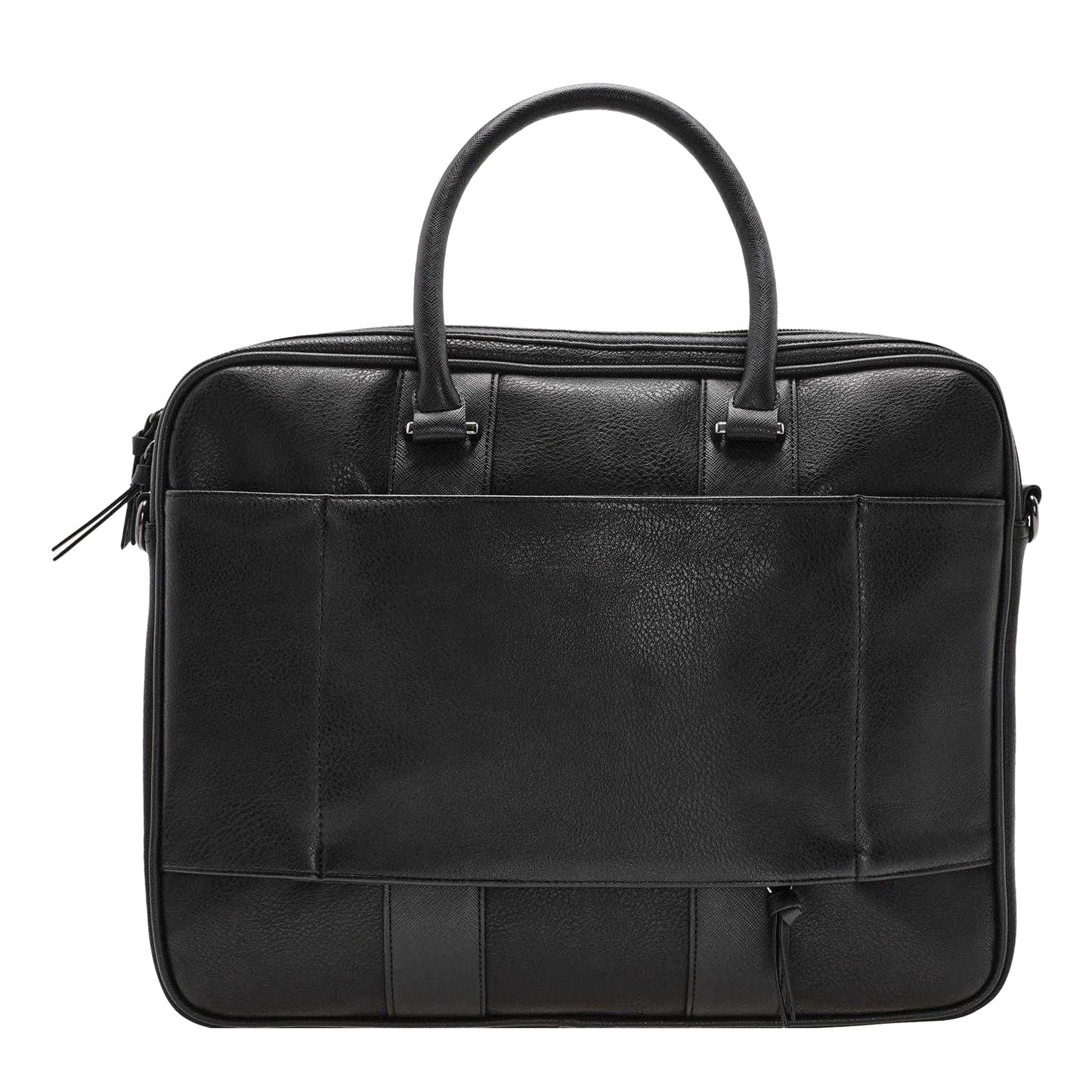 Black - Back - Ted Baker Faux Leather Document Bag