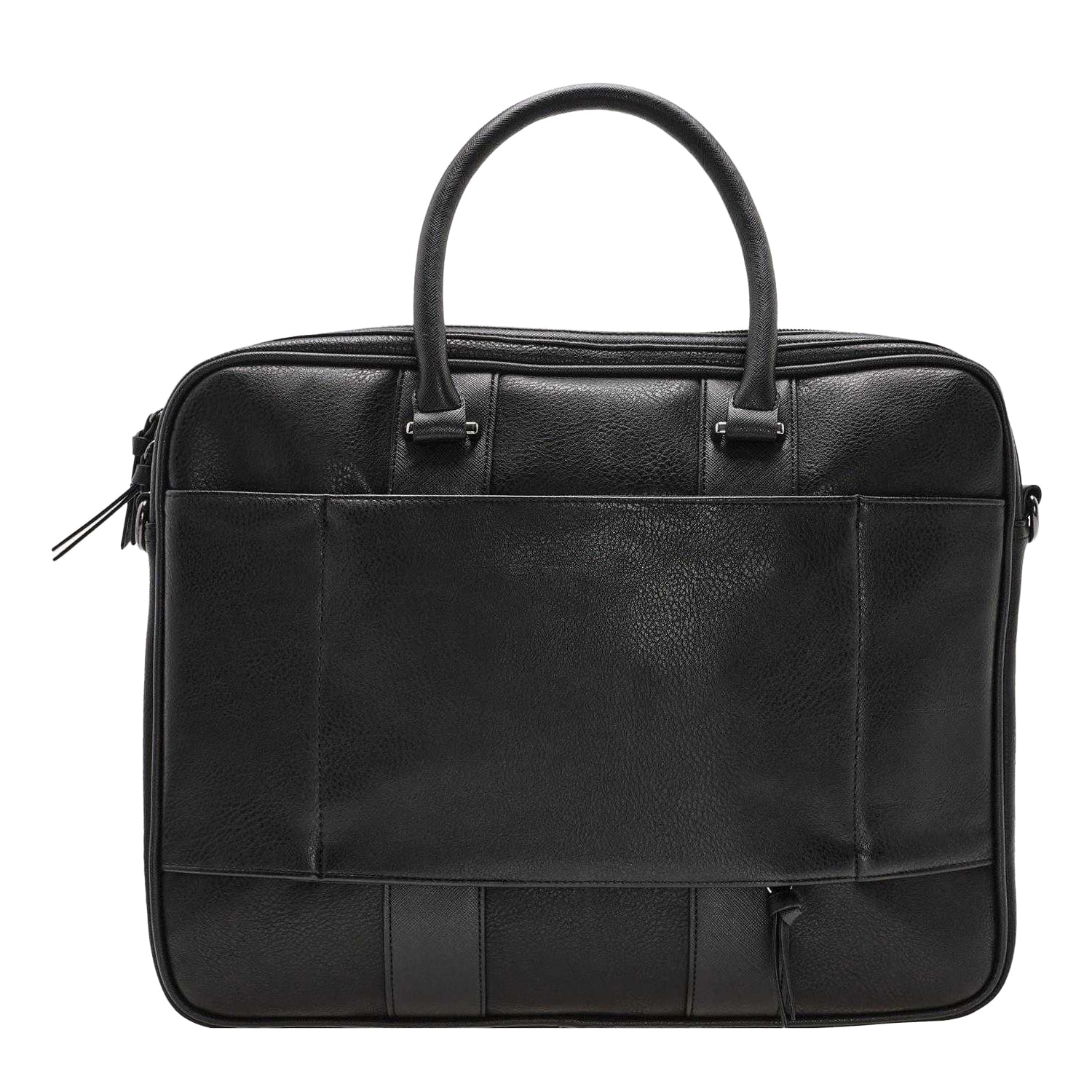 Black - Back - Ted Baker Faux Leather Document Bag